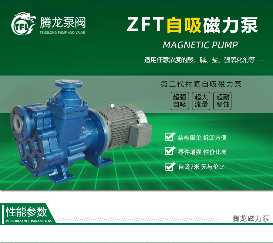 ZFT衬氟自吸磁力泵优点